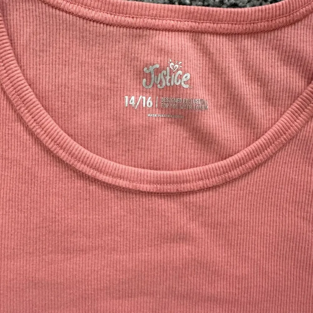 Justice Tank Top Pink Kids 14/16